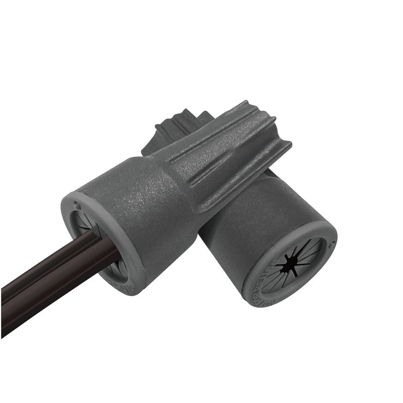 GKOLED 30PCS AWG #22-8 Waterproof Wire Connectors, Silicone Filled Outdoor Electrical Screw Terminals, Wire Splice Connector for LED Landscape Lighting, Patio and Deck Lighting, Dark Gray - Image 1